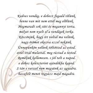 Esküvői üvegcímke