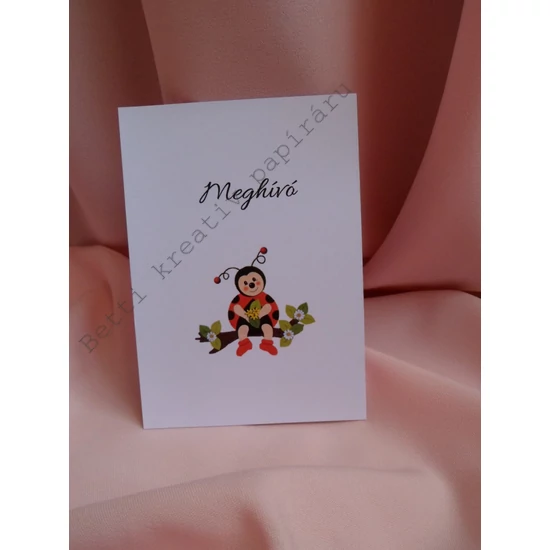 Ballagási meghívó - katica